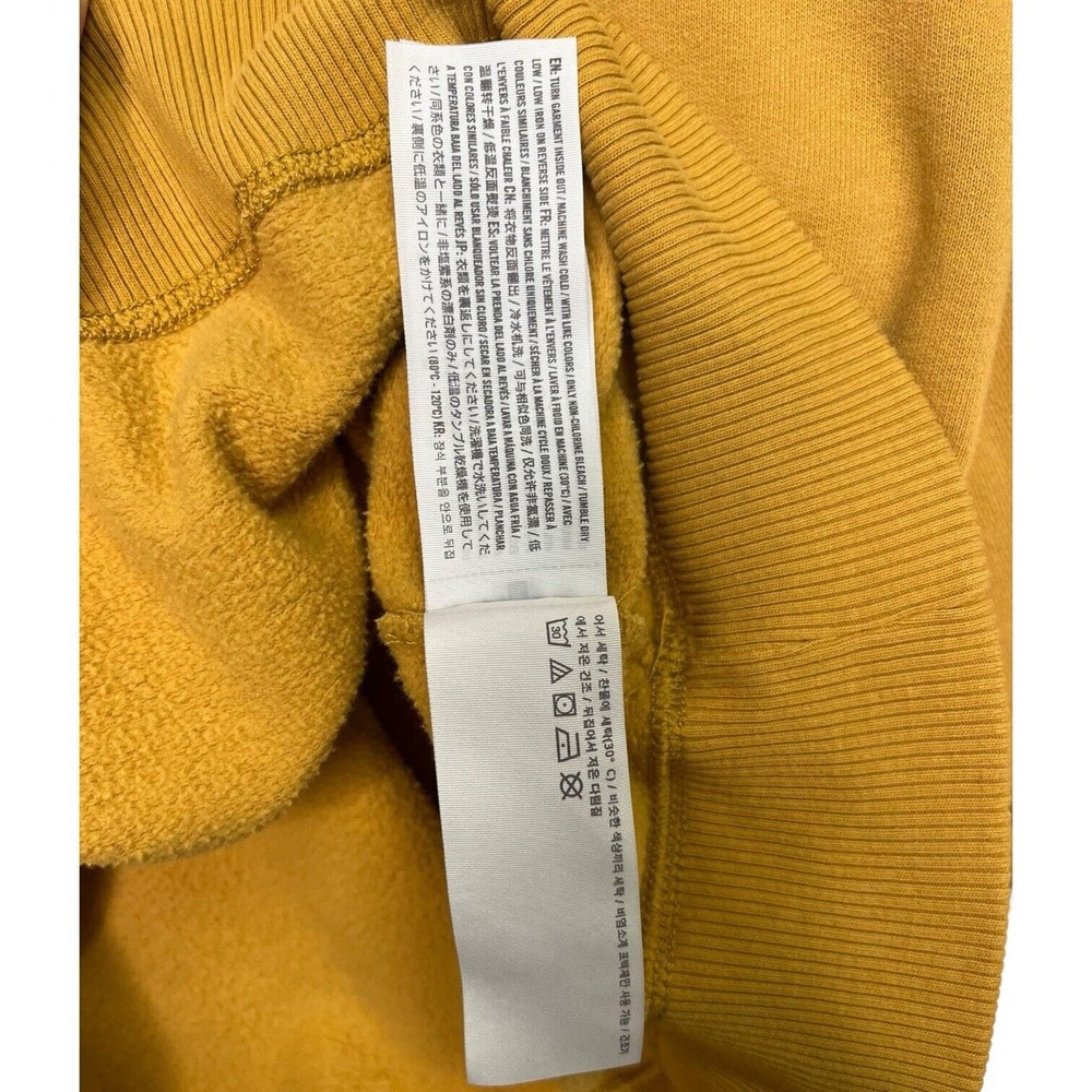 Abercrombie Fitch Top Womens XS Felt Logo Sweatshirt Academic Rugby Yellow - Picture 8 of 13
